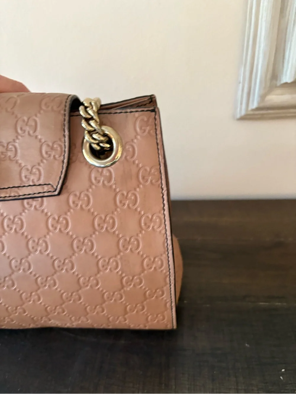 Gucci Emily GG Monogram Leather Shoulder Bag